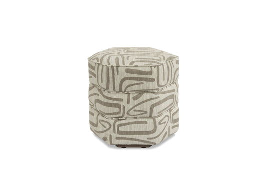 Modern Hexagonal Abstract Pattern Ottoman