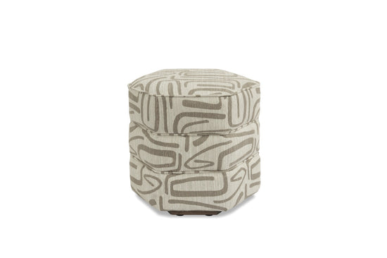 Modern Hexagonal Abstract Pattern Ottoman