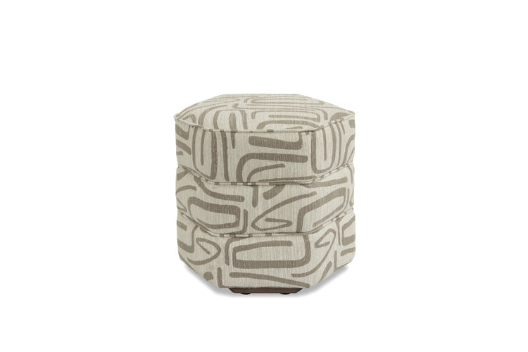 Modern Hexagonal Abstract Pattern Ottoman