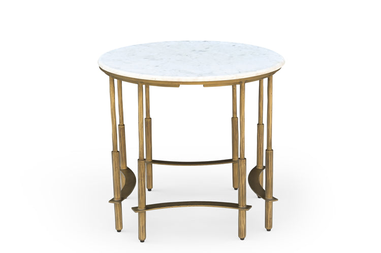 Pierre Iron Side Table w/ Marble Top - II