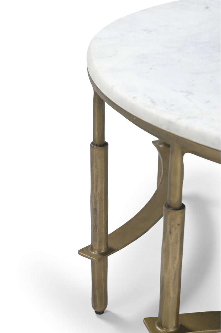 Elliot Iron Coffee Table with Marble top SET of 2 - II