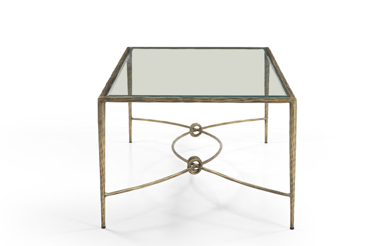 COFFEE TABLE WITH GLASS TOP