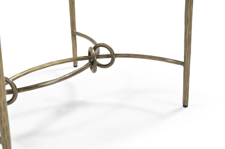 SIDE TABLE WITH GLASS TOP