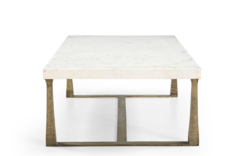 IRON COFFEE TABLE WITH MARBEL TOP