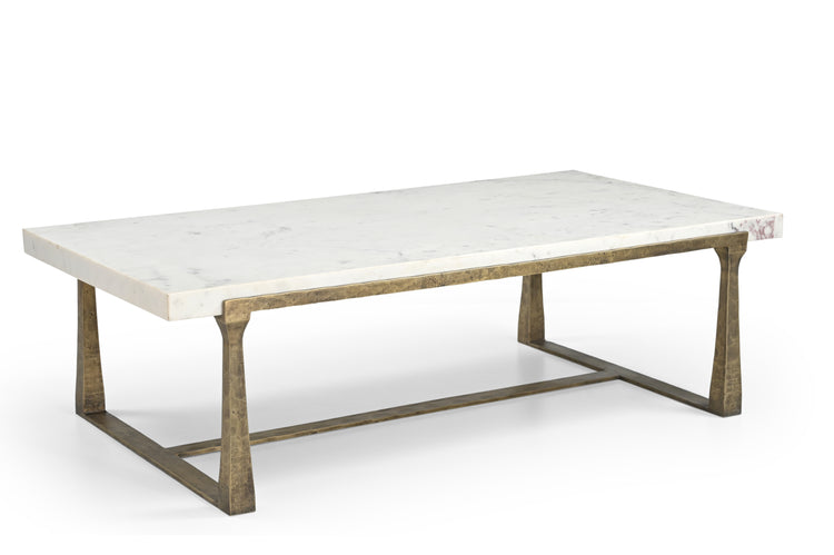 IRON COFFEE TABLE WITH MARBEL TOP