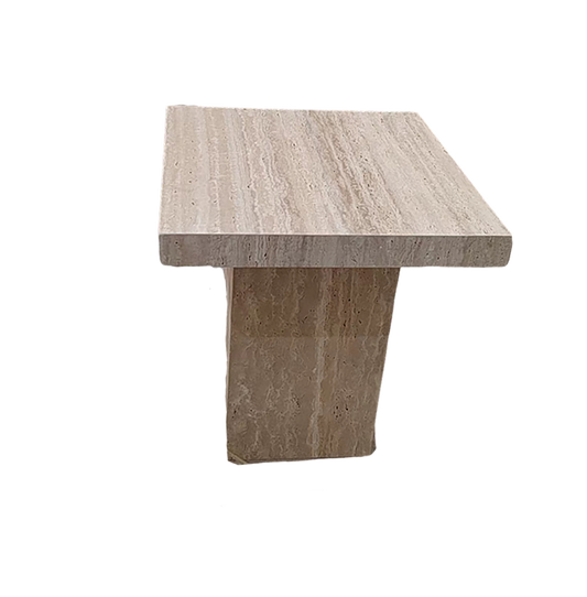 Athena Travertine Side Table