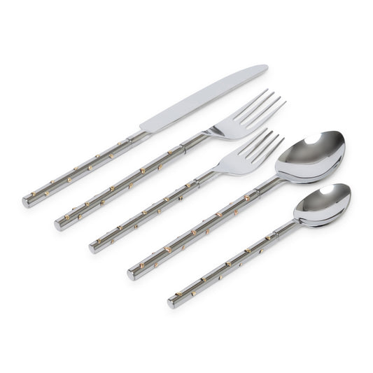 Cutlery (Shiny Silver / Gold Ball) Set of 5