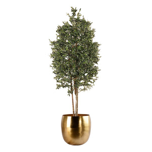 Artificial Olive Tree With Gold Metal Pot