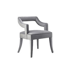 Load image into Gallery viewer, Tiffany Grey Velvet Chair
