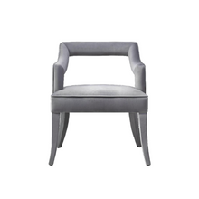 Load image into Gallery viewer, Tiffany Grey Velvet Chair
