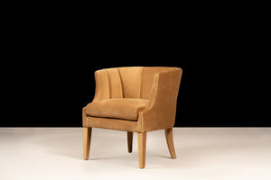 Almond Velvet Chair