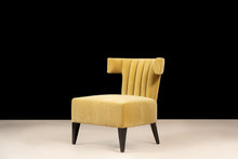 Load image into Gallery viewer, Mustard Yellow Velvet Accent Chair
