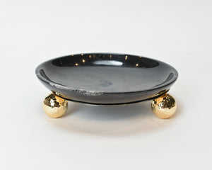 Black Marble Serving Bowl