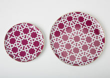 Load image into Gallery viewer, MOROCCO Magenta Dessert and Dinner Plate
