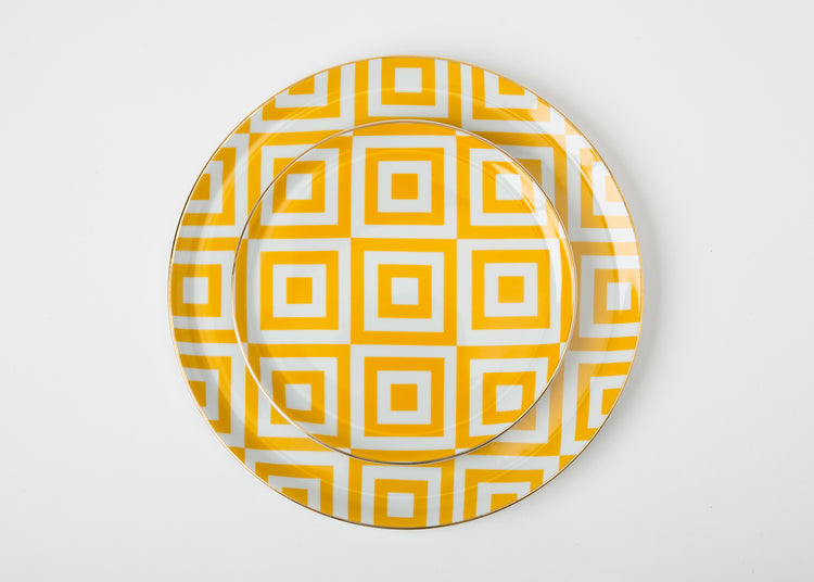 MOROCCO Yellow Dessert and Dinner Plate