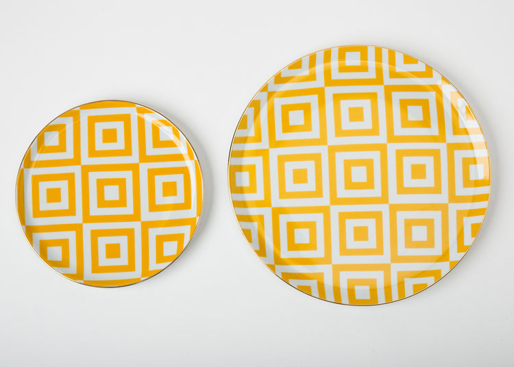 MOROCCO Yellow Dessert and Dinner Plate