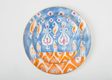 Load image into Gallery viewer, POSH Orange &amp; Blue Dessert and Dinner Plate
