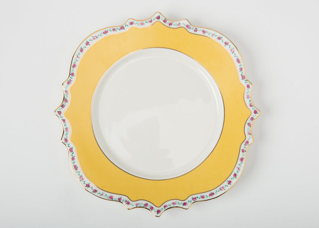DREAMY Yellow Dinner Plate