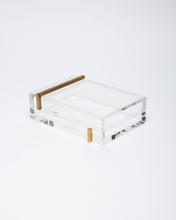 Load image into Gallery viewer, Clear Acrylic Box with Brass Strap
