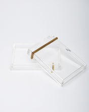 Load image into Gallery viewer, Clear Acrylic Box with Brass Strap
