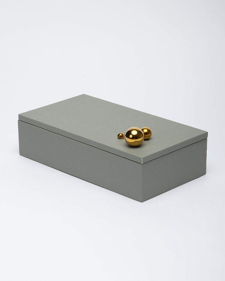 Giobagnara Leather Box with Golden Bubbles