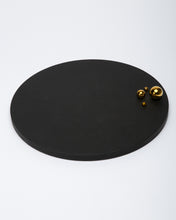Load image into Gallery viewer, Giobagnara Black Leather Tray with Golden Bubbles
