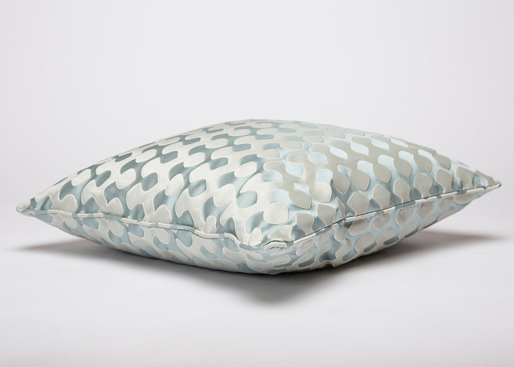 Smoky Blue Silk Pillow