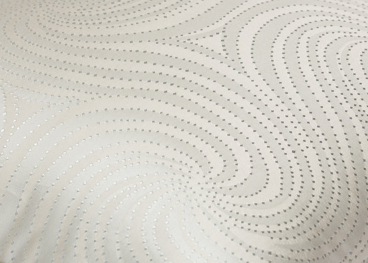 Grey Silk Pillow with Swirl Pattern