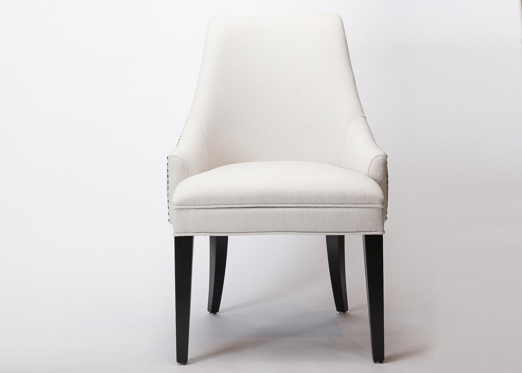 Light Grey Dining Chair, Silk Back