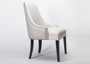 Light Grey Dining Chair, Silk Back