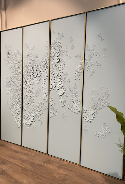 Set of 4 Leather Artwork