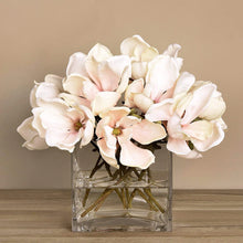 Load image into Gallery viewer, Magnolia Arrangement in Glass Vase
