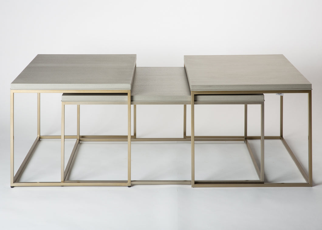 Light Grey Oak Coffee Table Set