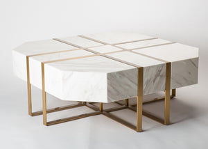 Carrara White Marble Coffee Table